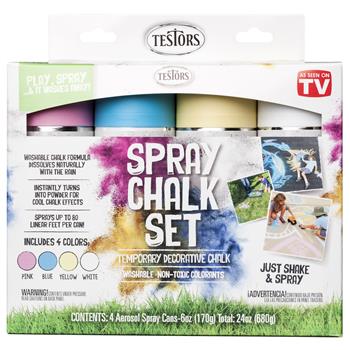 Rust-Oleum&#174; Pastel Spray Chalk, Assorted Colors, 4 Cans/Set, 4 Sets/Carton