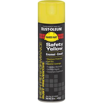 Rust-Oleum High Performance Enamel Spray Paint, 15 oz. Aerosol Can, Safety Yellow