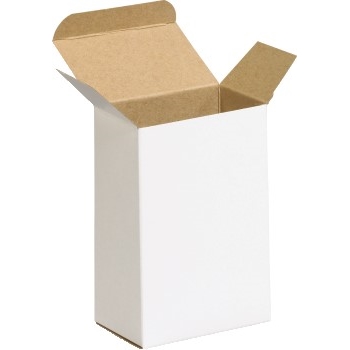 W.B. Mason Co. Reverse Tuck Folding Cartons, 4&quot; x 2 1/2&quot; x 6&quot;, White, 250/CS