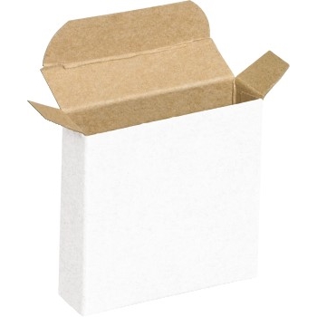 W.B. Mason Co. Reverse Tuck Folding Cartons, 3&quot; x 7/8&quot; x 3&quot;, White, 1000/CS