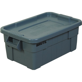 Rubbermaid Brute Totes with Lid, 28&quot; x 18&quot; x 11&quot;, Gray