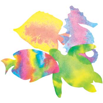 Roylco Color Diffusing Paper, 7&quot; x 10&quot;, Sea Life, 48 Sheets/Pack