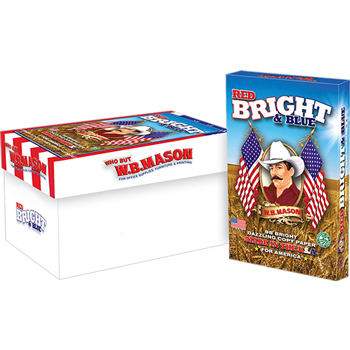 Red, Bright &amp; Blue Dazzling Copy Paper, 98 Bright, 20 lb, 11&quot; x 17&quot;, White, 500 Sheets/Ream, 5 Reams/Carton