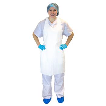 The Safety Zone Polyethylene Apron,  24 in. x 42 in., 1 mil, White, 10 Boxes of 100 Aprons