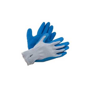 The Safety Zone Latex Dipped Knit Gloves, Size Large, Grey/Blue, 12 Pairs