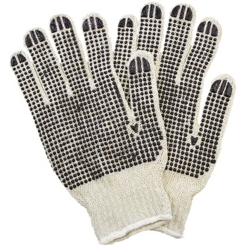 The Safety Zone PVC Double Dotted Gloves, Cotton, X-Large, Pair