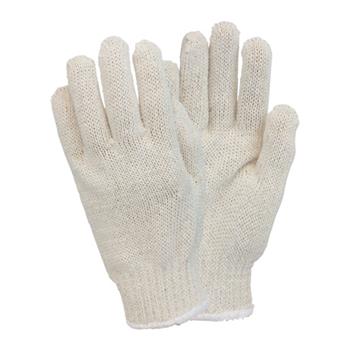 The Safety Zone String Knit Gloves, Medium Weight, Cotton/Polyester, Women&#39;s Size, Natural, 300/CS