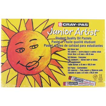 Sakura Cray-Pas Junior Artist Oil Pastels, Assorted, 50/PK
