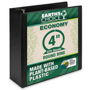 Samsill&#174; Earth&#39;s Choice Biobased Durable Binder, 4&quot; Round Ring, Black