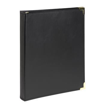 Samsill Classic Collection Executive Presentation Binder, .5&quot; Brass Round Ring, 100 Sheet Capacity, Black