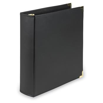 Samsill Classic Collection Executive Presentation Binder, 2&quot; Brass Round Ring, 425 Sheet Capacity, Black