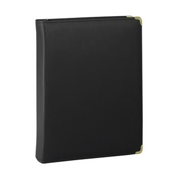 Samsill Classic Collection Executive Presentation Binder, 1.5&quot; Brass Round Ring, 325 Sheet Capacity, Black
