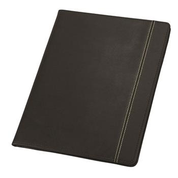 Samsill Professional Slimline Padfolio with Contrast Stitch and Calculator, 8.5&quot;&quot; x 11&quot;&quot; Writing Pad, Black