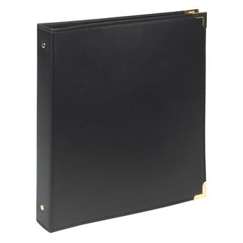 Samsill Classic Collection Business Card Binder, Card Organizer with A-Z Indexes and Holds 200 Cards, Black