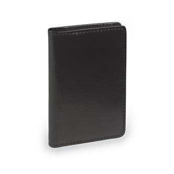 Samsill Regal™ Leather Business Card Holder, Case Holds 25 Cards, Black