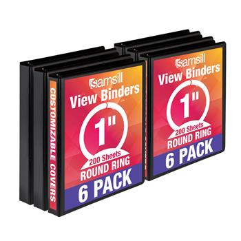 Samsill 3 Ring Binder 4 Pack Heavy Duty Three Ring... Clear View 2 Inch Binder 