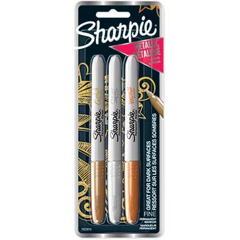 Sharpie Marker, Metallic, Assorted, 3/PK