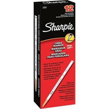 Sharpie Peel-Off China Markers, White, Dozen