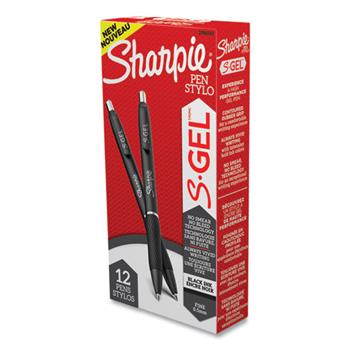 Sharpie S Gel Pen, Fine 0.5 mm, Black Ink, DZ
