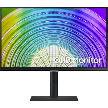 Samsung WQHD LCD Monitor, 23.8 in, 2560 x 1440, 16:9, 300 Nit, Black