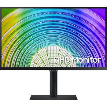 Samsung WQHD LCD Monitor, 26.9 in, 2560 x 1440, 16:9, 300 Nit, Black