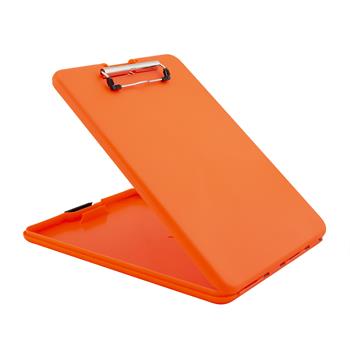 Saunders Slimmate Storage Clipboard, 1/2&quot; Capacity, Holds 8-1/2&quot;W x 12&quot;H, Safety Orange