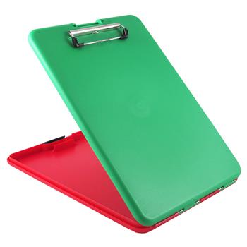 Saunders Slimmate Show2Know Safety Organizer, 1/2&quot; Capacity, Holds 8-1/2&quot; x 12&quot;, Red/Green