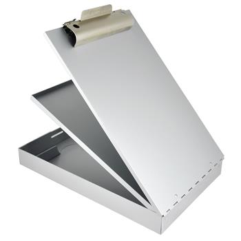 Saunders Cruiser Mate Aluminum Storage Clipboard, 1&quot; Capacity, 8-1/2&quot; x 12&quot;, Silver