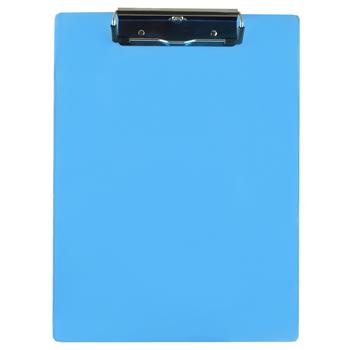 Saunders Acrylic Clipboard, 1/2&quot; Capacity, Holds 8-1/2&quot;W x 12&quot;H, Transparent Blue