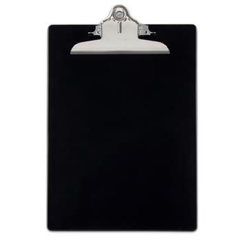 Saunders Recycled Plastic Clipboards, 1&quot; Capacity, Holds 8-1/2&quot;W x 12&quot;H, Black