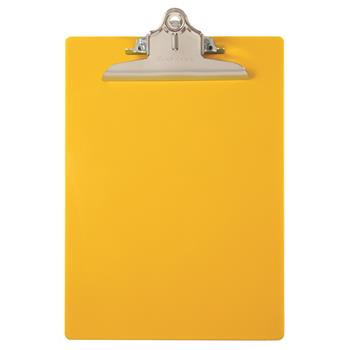Saunders Recycled Plastic Clipboards, 1&quot; Capacity, Holds 8-1/2&quot;W x 12&quot;H, Yellow