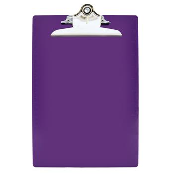 Saunders Recycled Plastic Clipboards, 1&quot; Capacity, Holds 8-1/2&quot;W x 12&quot;H, Purple