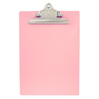 Saunders Recycled Plastic Clipboards, 1&quot; Capacity, Holds 8-1/2&quot;W x 12&quot;H, Pink