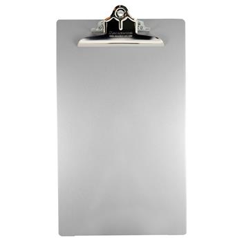 Saunders Aluminum Clipboard With High-Capacity Clip, 1&quot; Capacity, Holds 8-1/2&quot;W x 14&quot;H, Silver
