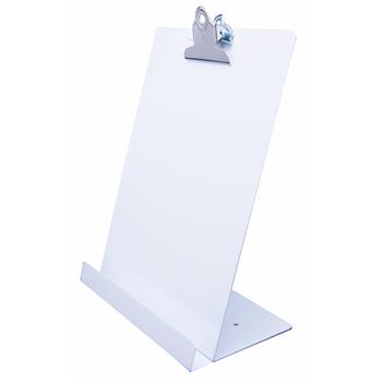 Saunders Free Standing Clipboard And Tablet Stand, 1&quot; Clip Capacity, Holds 8.5&quot; x 11&quot;, White