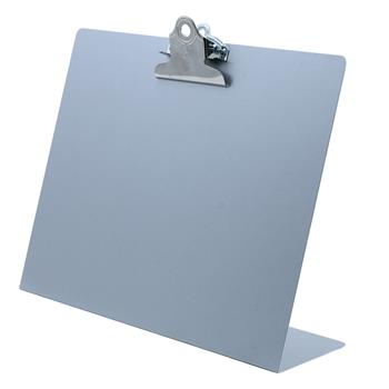 Saunders Free Standing Clipboard, Landscape, 1&quot; Clip Capacity, Holds 11&quot; x 8.5&quot;, Silver