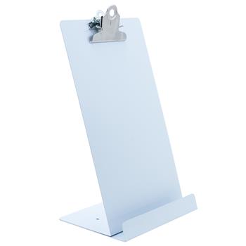 Saunders Free Standing Clipboard And Tablet Stand, 1&quot; Clip Capacity, Holds 6.5&quot; x 11&quot;, White