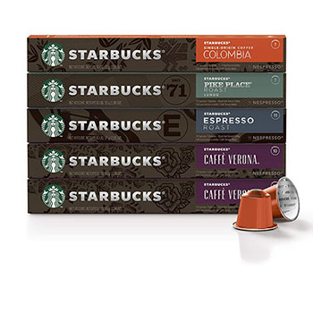 Starbucks by Nespresso Capsules Variety Pack, 10 Count, 6 Pack