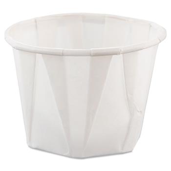 SOLO Cup Company Paper Portion Cups, 1oz, White, 250/Bag, 20 Bags/Carton