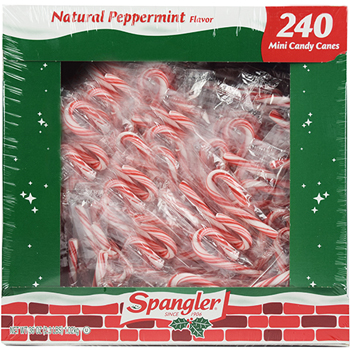 Spangler Mini Canes, Peppermint Red and White, 36 oz., 240/BX