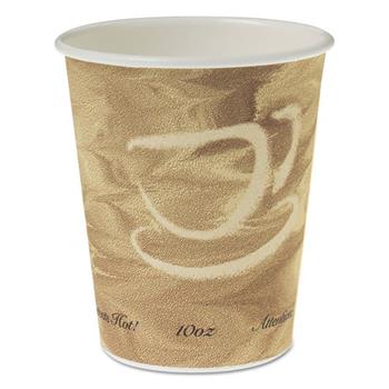SOLO Cup Company Single Sided Poly Paper Hot Cups, 10 OZ, Mistique design, 50/Bag, 20 Bags/Carton