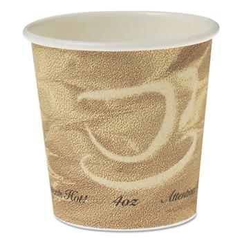 SOLO Cup Company Single Sided Poly Paper Hot Cups, 4 OZ, Mistique design,1000/CT