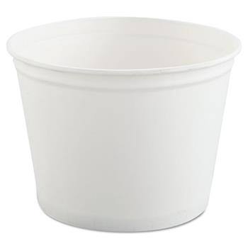 SOLO Cup Company Double Wrapped Paper Bucket, Unwaxed, White, 53 oz, 50/Pack