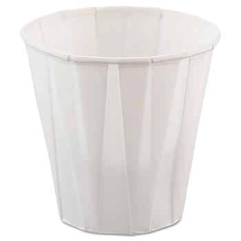 SOLO Cup Company Paper Medical &amp; Dental Treated Cups, 3.5oz, White, 100/Bag, 50 Bags/Carton