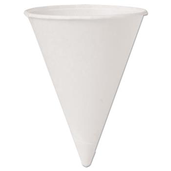 SOLO&#174; Cup Company Cone Water Cups, Cold, Paper, 4oz, White, 200/Pack