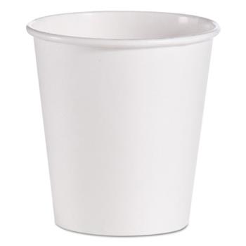 SOLO Cup Company Single-Sided Poly Paper Hot Cups, 10 oz, White, 1000/Carton
