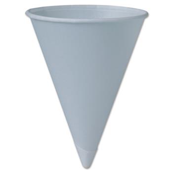 SOLO&#174; Cup Company Bare Treated Paper Cone Water Cups, 6 oz, White, 200/Sleeve, 25 Sleeves/Carton