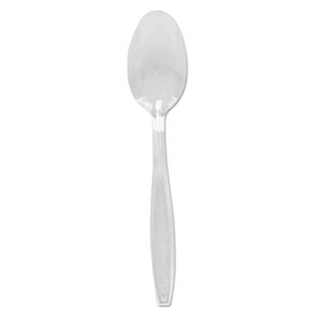 SOLO Cup Company Guildware Teaspoons, Heavy Weight, Plastic, Clear, 1000 Teaspoons/Carton