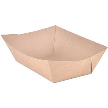 SCT Food Trays, 3 lb Capacity, Paperboard, Brown Kraft, 500/Carton