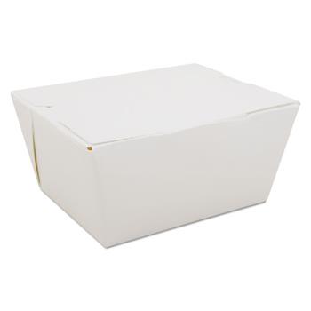 SCT ChampPak Carryout Boxes, Paperboard, Rectangular, 4-3/8&quot; L x 3-1/2&quot; W x 2-1/2&quot; H, White, 450/Carton